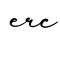 单词erc书写