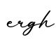 单词ergh书写