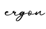 单词ergon书写