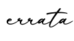 单词errata书写
