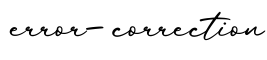 单词error-correction书写