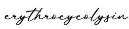 单词erythrocycolysin书写