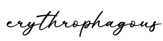 单词erythrophagous书写