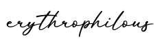 单词erythrophilous书写