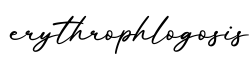 单词erythrophlogosis书写