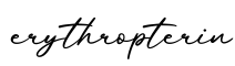 单词erythropterin书写