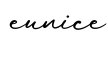 单词eunice书写