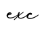 单词exc书写