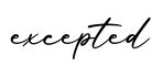 单词excepted书写