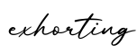 单词exhorting书写