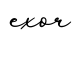 单词exor书写
