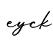 单词eyck书写