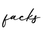 单词facks书写