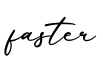 单词faster书写