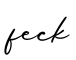单词feck书写