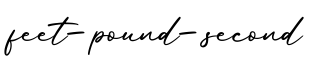 单词feet-pound-second书写