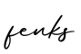 单词fenks书写