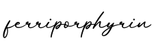 单词ferriporphyrin书写