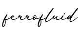 单词ferrofluid书写