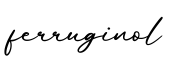 单词ferruginol书写
