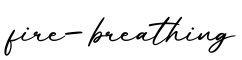 单词fire-breathing书写