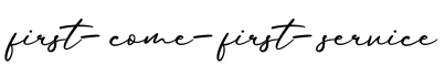 单词first-come-first-service书写