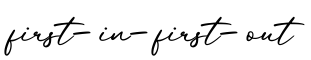 单词first-in-first-out书写