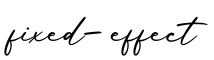 单词fixed-effect书写