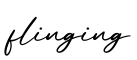 单词flinging书写