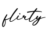 单词flirty书写