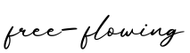 单词free-flowing书写