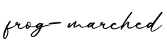 单词frog-marched书写