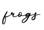 单词frogs书写