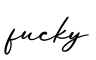 单词fucky书写