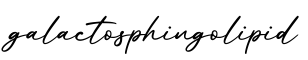 单词galactosphingolipid书写