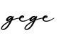 单词gege书写
