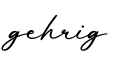 单词gehrig书写