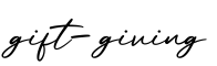 单词gift-giving书写