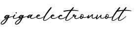 单词gigaelectronvolt书写