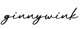 单词ginnywink书写