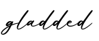 单词gladded书写