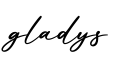 单词gladys书写