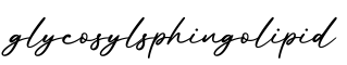 单词glycosylsphingolipid书写