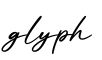 单词glyph书写