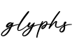 单词glyphs书写