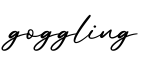 单词goggling书写