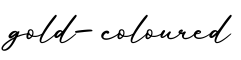 单词gold-coloured书写