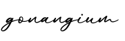 单词gonangium书写