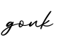 单词gonk书写