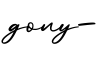 单词gony-书写